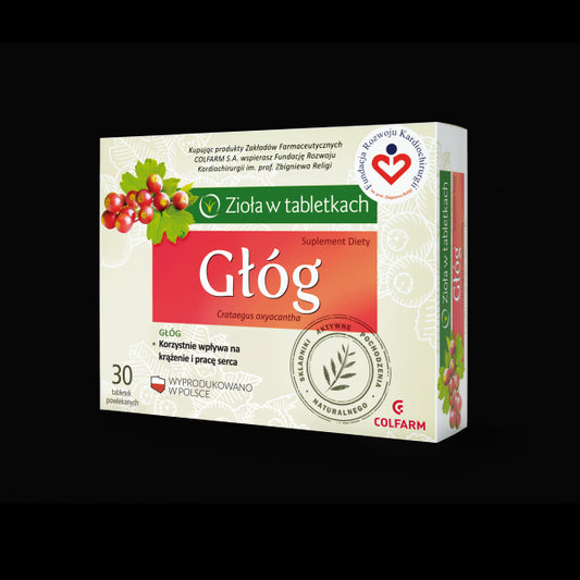 Weiße-Holz-Tabletten von COLFARM, 100 mg Weißdorn, 30 Stück, natürliche Nahrungsergänzung für Herz und Kreislauf.