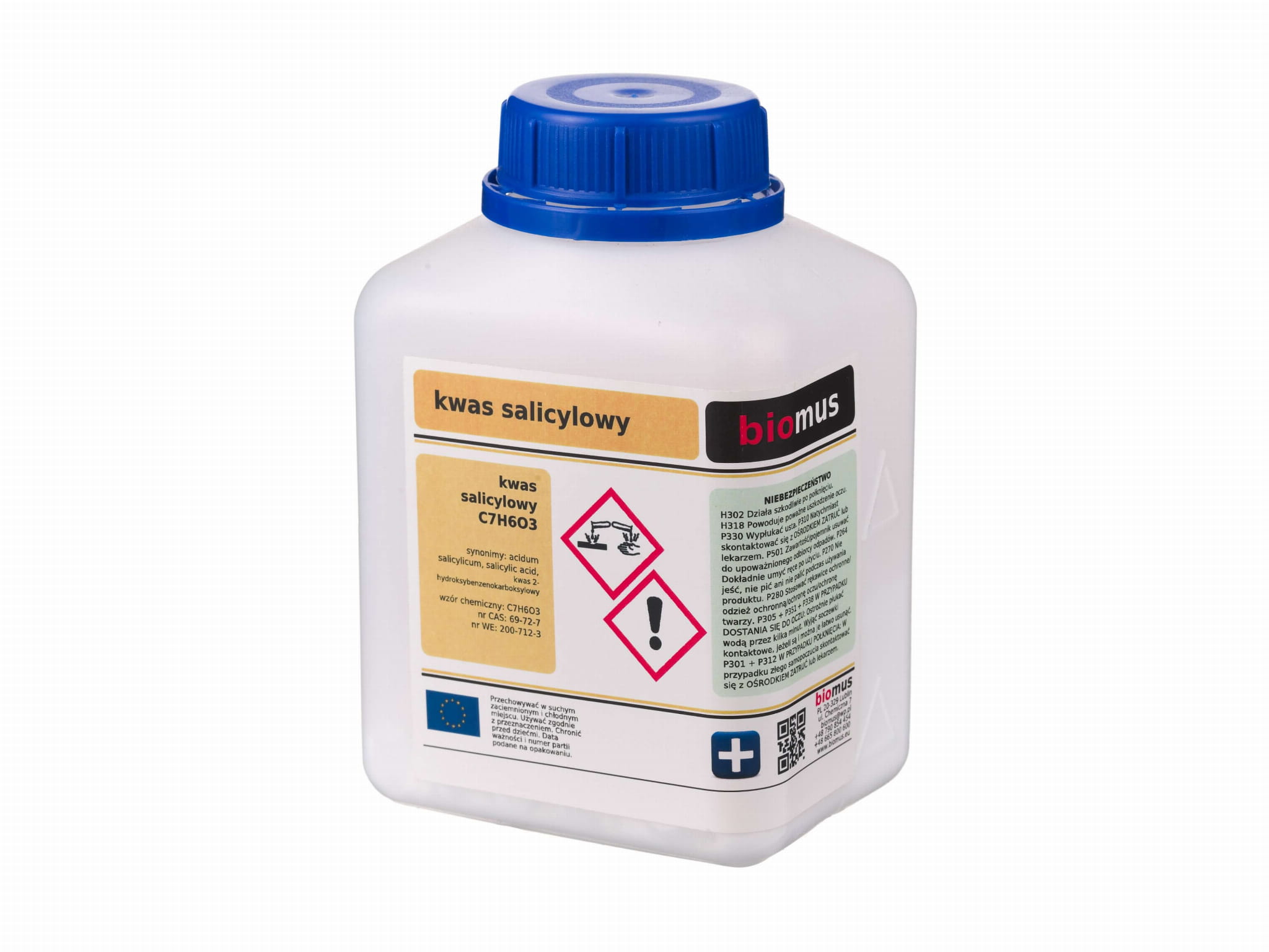 Salicylsäure c7h6o3 acidum salicylicum 250g BIOMUS Hlavní obrázek produktu