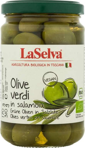Grüne Oliven in Salzlake BIO 310 g LASELVA