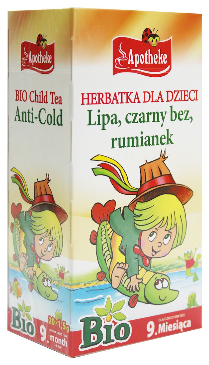 Tee für Kinder - Lindenschwarz ohne Kamille BIO 20 x 15 g - APOTHEKE Pääkuva