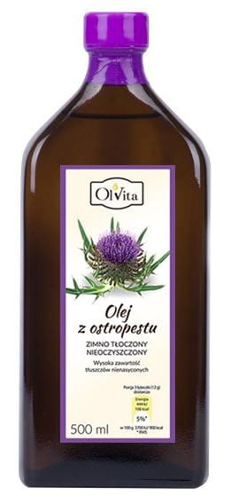 Mariendistelöl, kaltgepresst und roh 500ml OLVITA