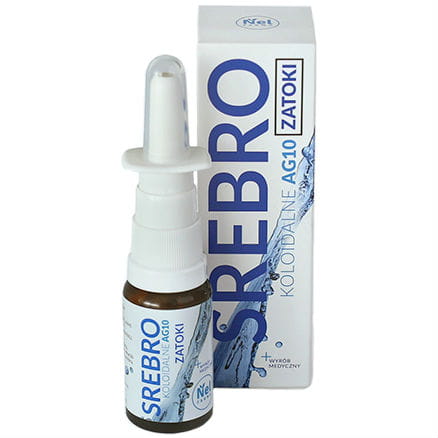Kolloidales Silber Sinus, 15ml Flasche von NELFARMA, für Nasen- und Nebenhöhlengesundheit, klare Flasche mit Dosieraufsatz