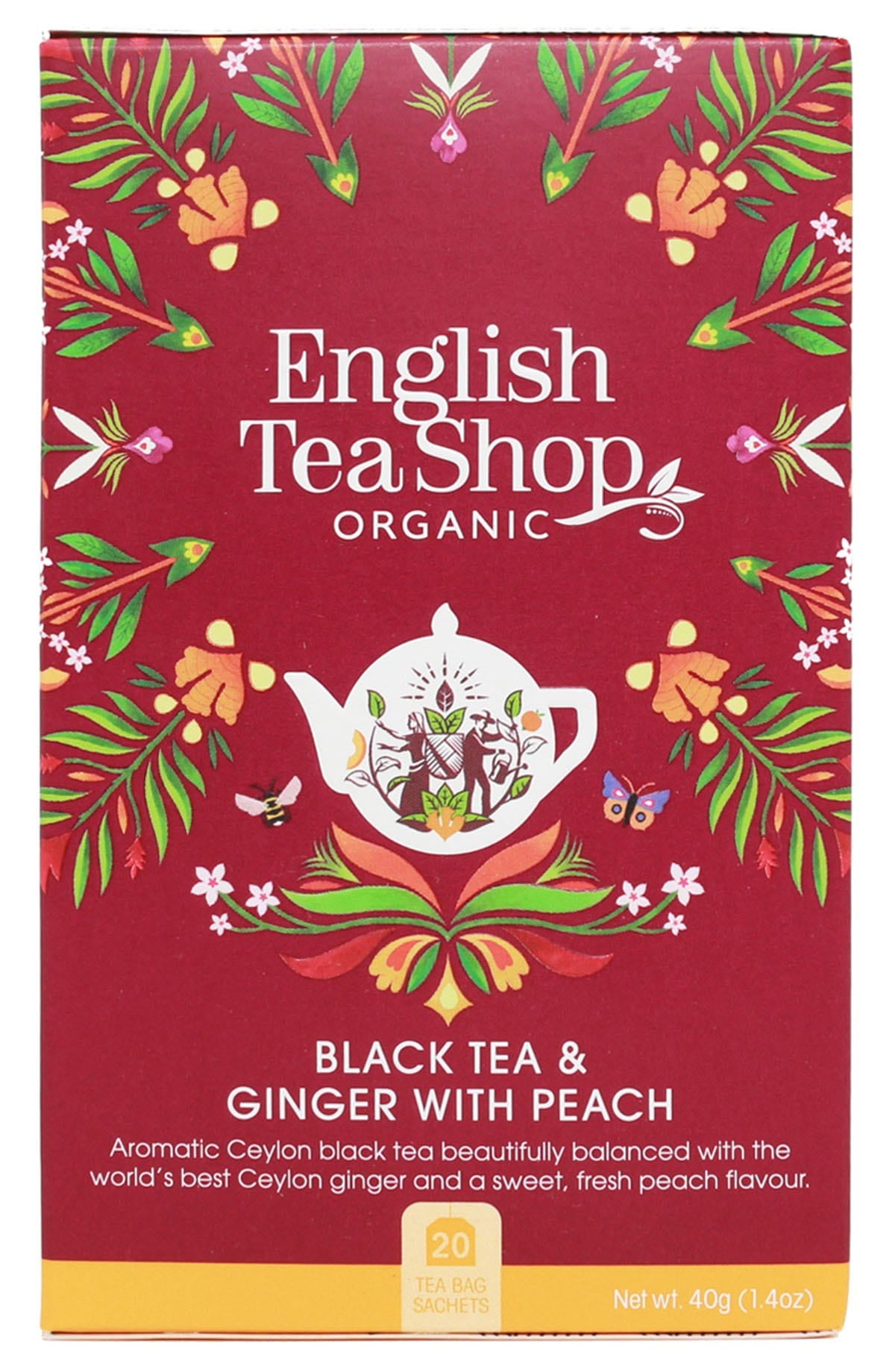 Schwarzer Tee mit Ingwer und Apfel 20x2 g BIO 40 g ENGLISH TEA SHOP