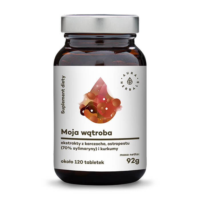 AURA HERBALS Leber-Tabletten mit Artischocke, Mariendistel und Kurkuma, 120 Stück, 92g, in einer offenen Packung