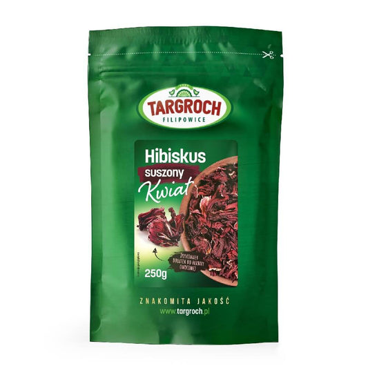 Getrockneter Hibiskusblütentee von TARGROCH, 250g, frische rotblühende Hibiskusblüten für Tee und Kräutermischungen