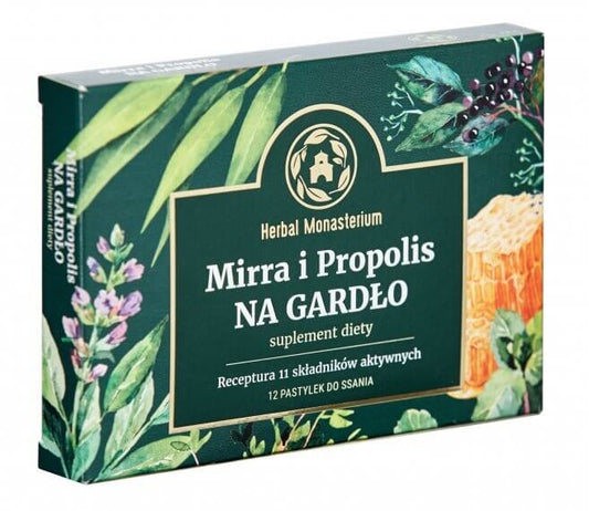 Myrrhe und Propolis für den Hals von 12 HERBAL MONASTERIUM Lutschtabletten
