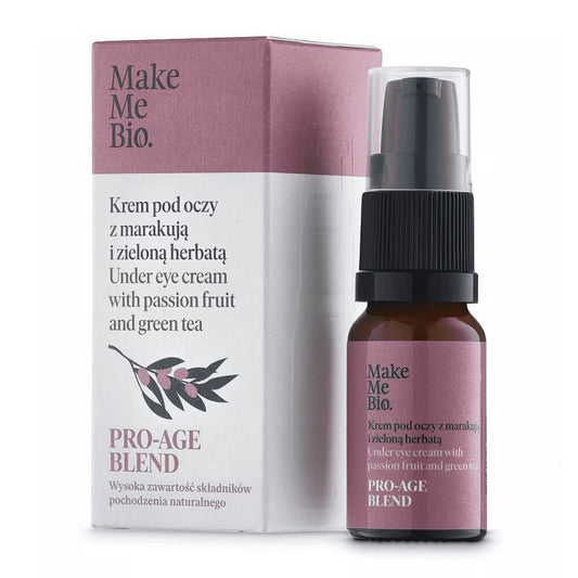 Augencreme mit Maracuja und grünem Tee von MAKE ME BIO, 10 ml, cremige Textur für die Augenpartie.