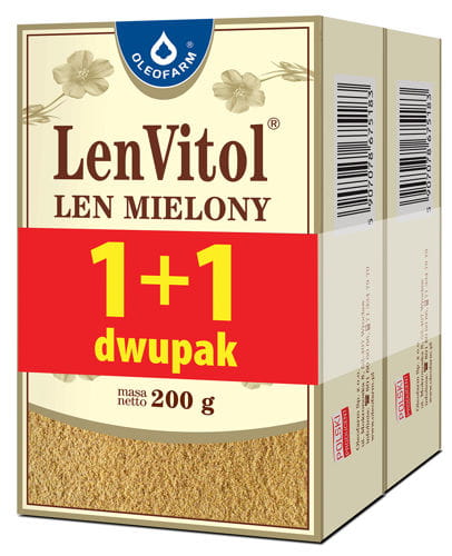 Lenvitol gemahlener Leinsamen 1 + 1 Doppelpack 200 + 200g OLEOFARM Hauptbild