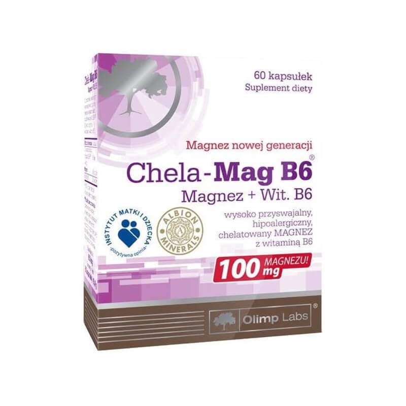 Magnesium und Vitamin B6 in Kapseln von OLIMP LABS, für Muskel- und Nervenunterstützung, natürliche Nahrungsergänzung