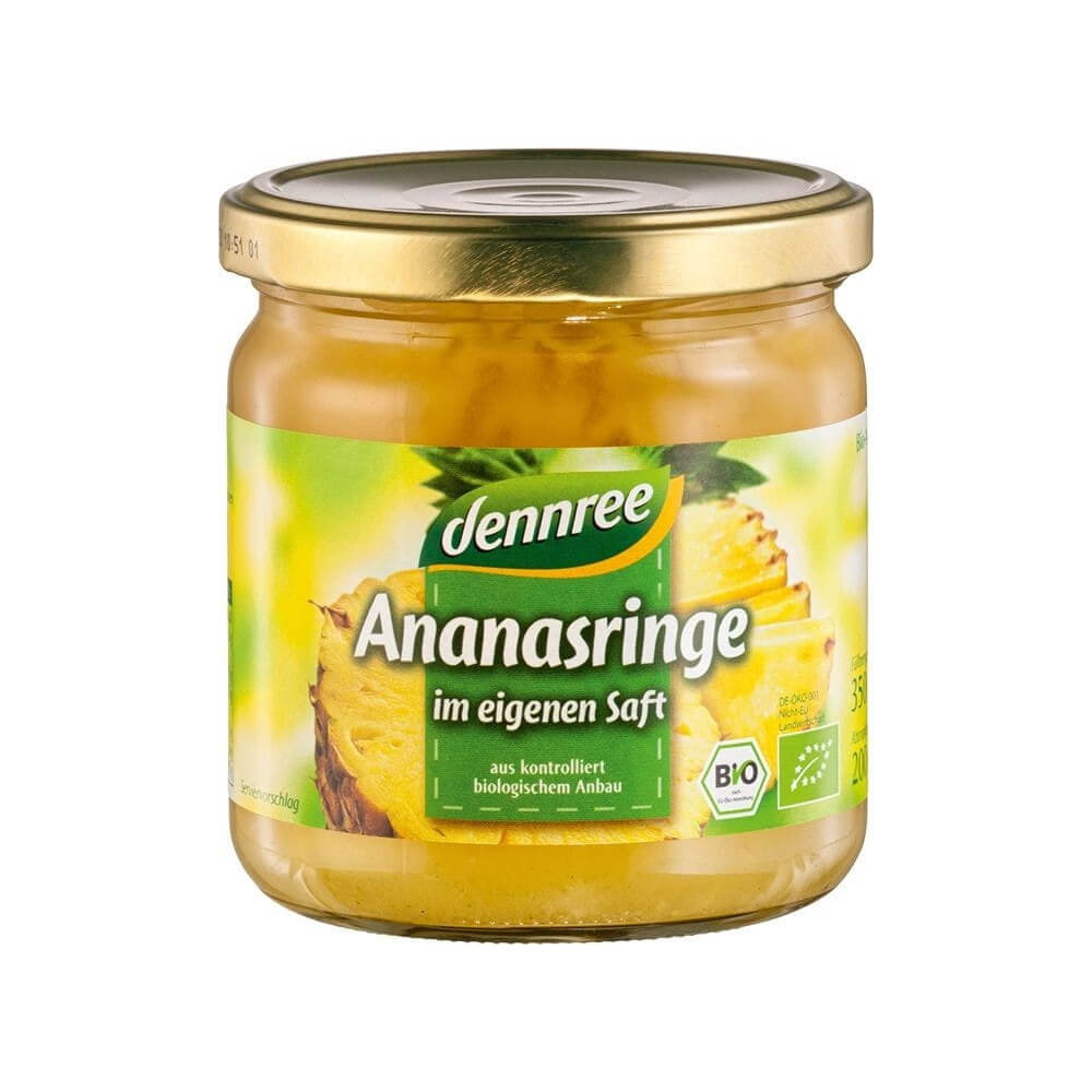 Ananasscheiben in Sirup BIO 350 g - DENNREE