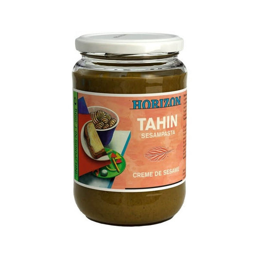 Bio Tahina Sesampaste von Horizon in 350 g Glas, cremige Konsistenz, ideal für Hummus und Saucen, natürliche Zutaten