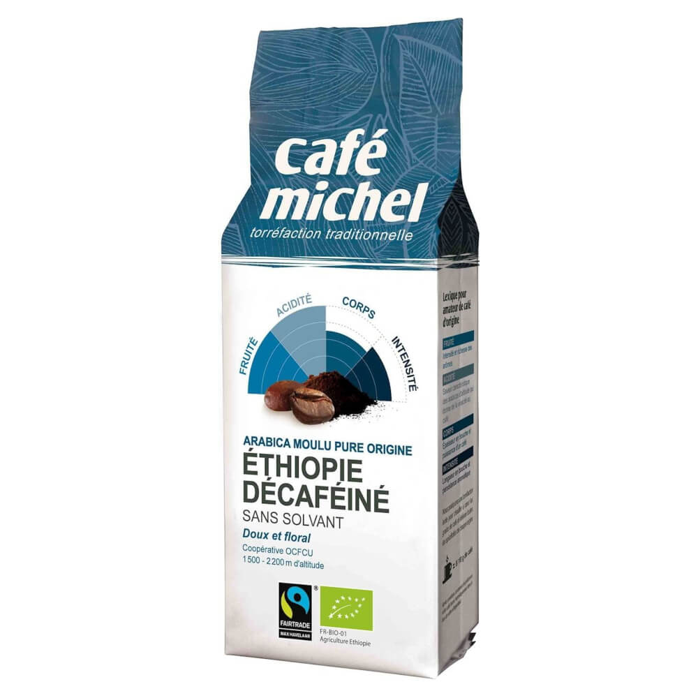 Gemahlener Kaffee, koffeinfreier Arabica Äthiopien fair gehandelt BIO 250 g - CAFE MICHEL Hlavní obrázek produktu