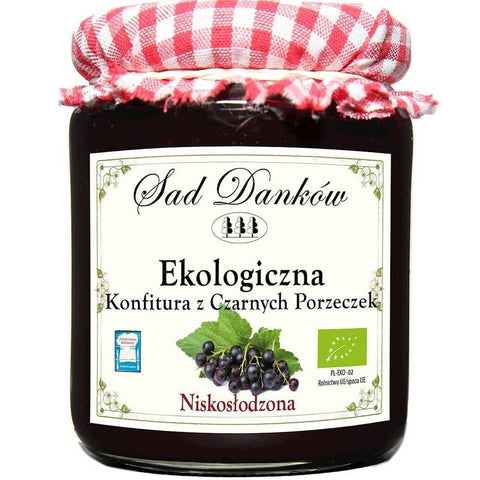 Schwarze Johannisbeermarmelade, zuckerarm BIO 270 g - SAD DANKÓW