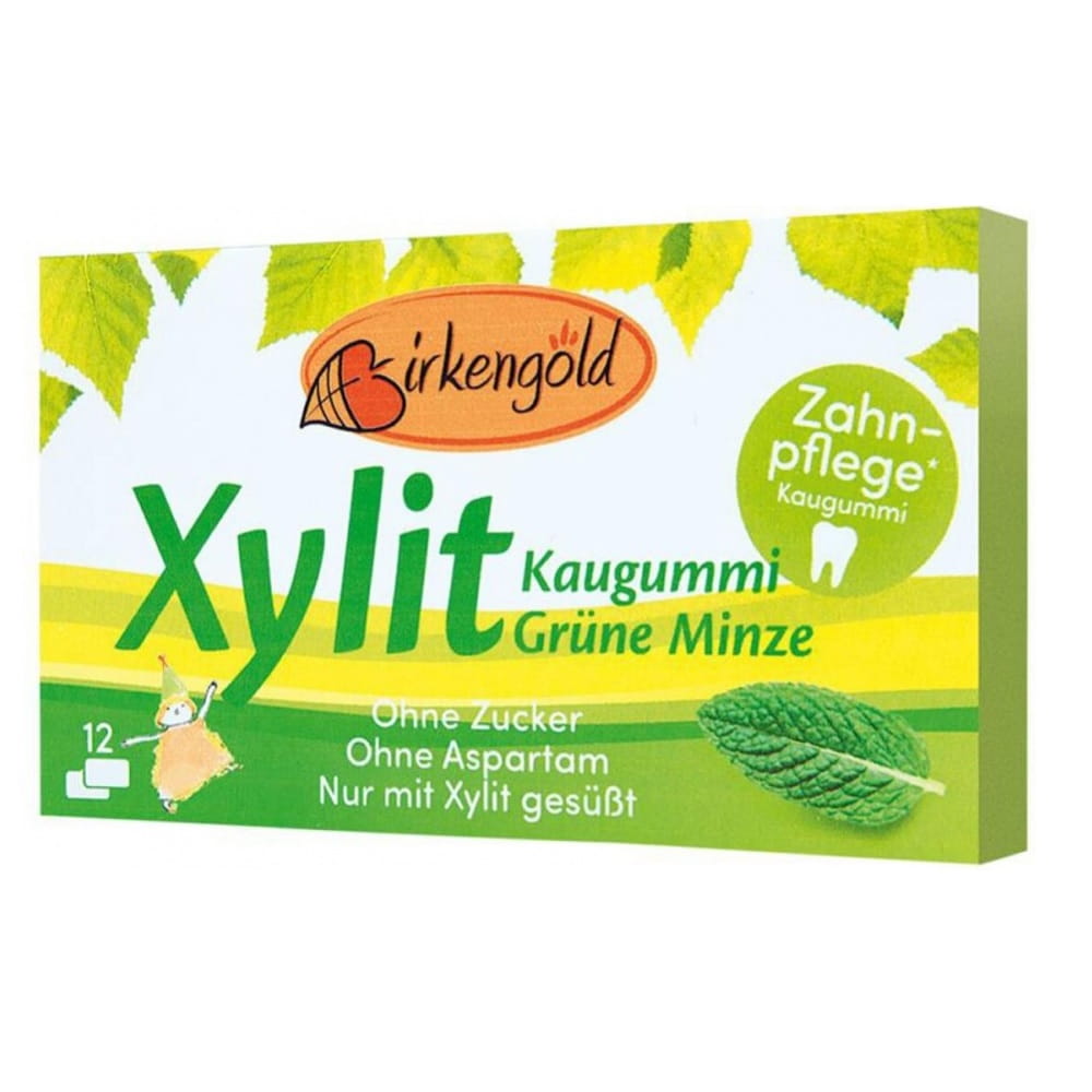 Kaugummi Xylit Minzgeschmack, 12 Lutschtabletten, BIRKENGOLD WORLD PATH, 17 g, erfrischender Genuss