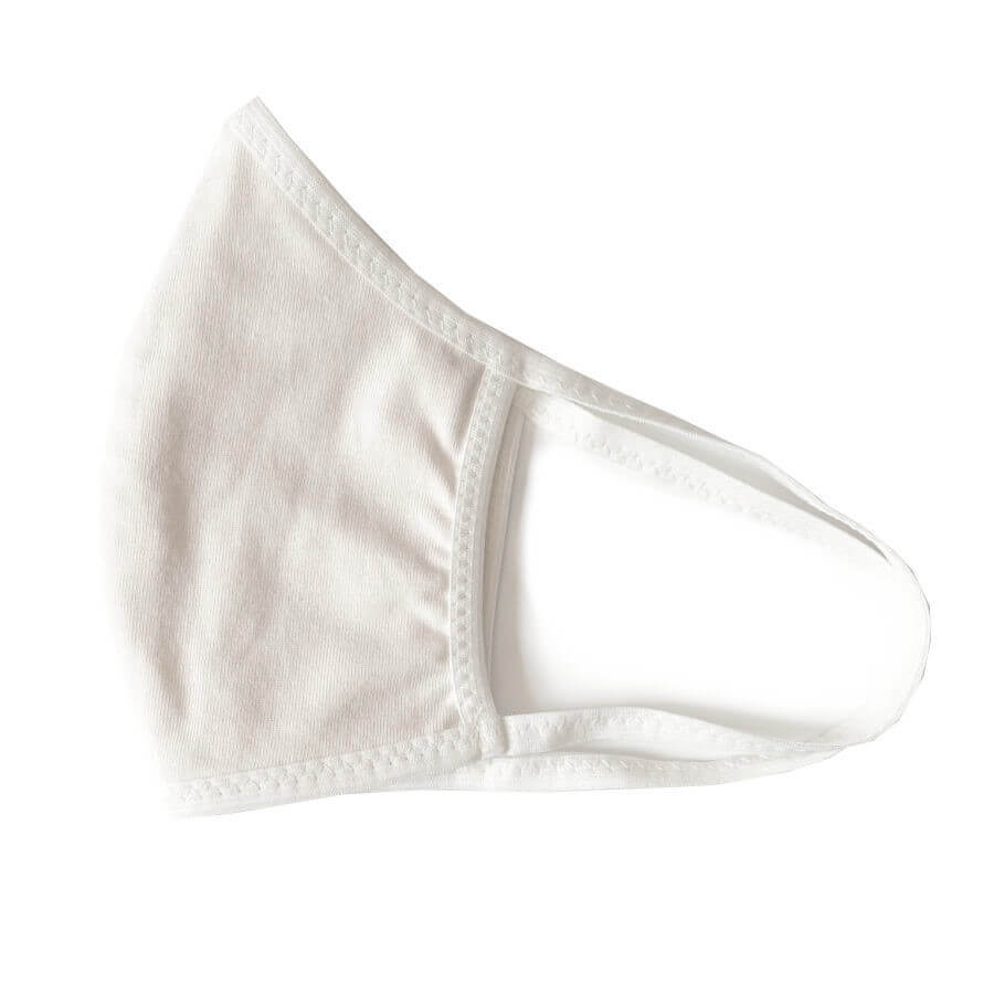 Wiederverwendbare beige Schutzmaske aus Baumwolle mit 20 Einwegfiltern, SAKWABAG, für besseren Atemschutz.