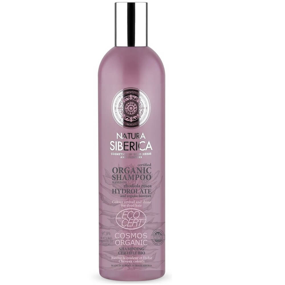 NATURA SIBERICA Shampoo für gefärbtes und geschädigtes Haar, 400 ml, Schutz und Glanz, cremige Textur in Flasche