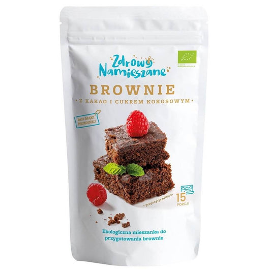 Bio Brownie mit Kakao und Kokoszucker von ZDROWO NAMIESZANE, saftig und schokoladig, in 290 g Verpackung.