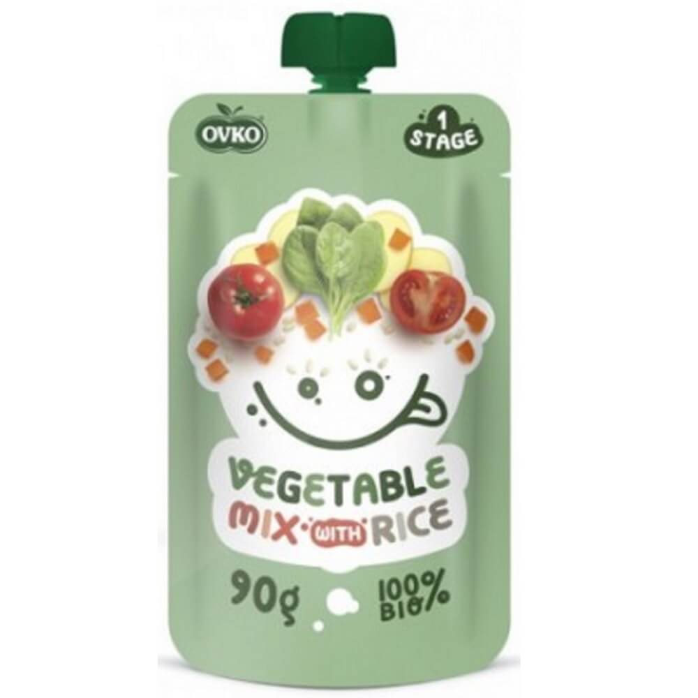 Gemüse-Reismischung nach 6 Monaten BIO 90 g OVKO Pääkuva