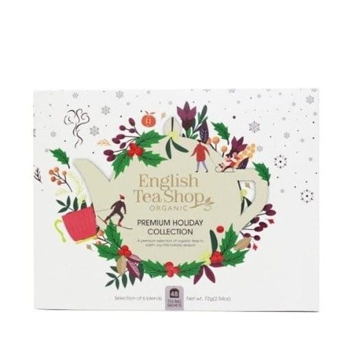 Ein Set Weihnachtstees in einer weißen Box (48x15) BIO 72 g ENGLISH TEA SHOP