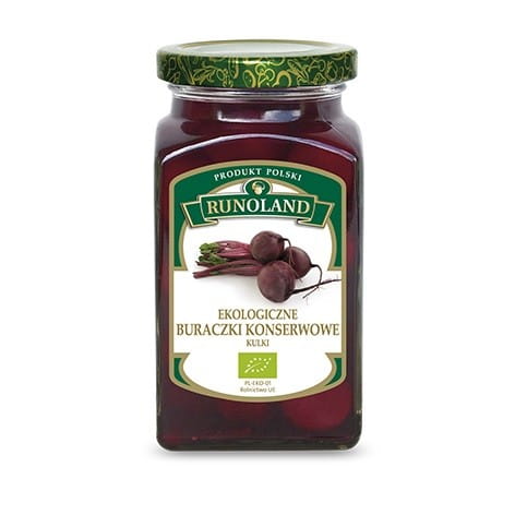 Dosen Rote Bete BIO Kugeln von RUNOLAND, 300 g (180 g Netto), rote Rote Bete in Dose, frisches Bio-Produkt