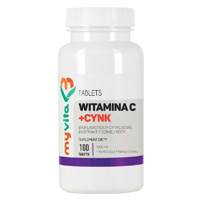 Vitamin C + Zink, Citrus-Bioflavonoide, Hagebuttenextrakt 100 Tabletten MYVITA SILVER