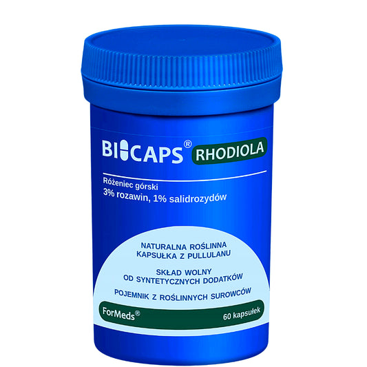 BICAPS Rhodiola Rhodiola rosea 60 FORMEDS-Kapseln, Packung mit 60 Kapseln, natürliche pflanzliche Ergänzung gegen Stress und Müdigkeit