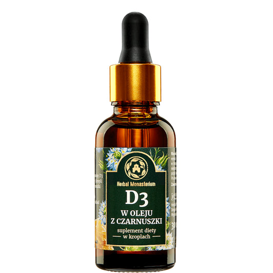 Vitamin D3 2000 IE in Schwarzkümmelöl 30 ml HERBAL MONASTERIUM