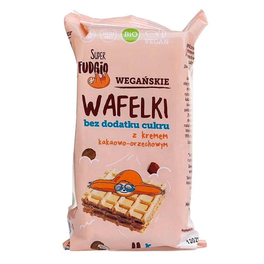 Waffeln mit Kakao- und Nusscreme ohne Zuckerzusatz BIO (4 x 30 g) 120 g - ME GUSTO (SUPER FUDGIO)