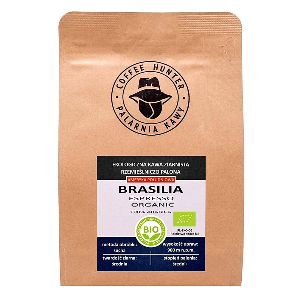 Arabica-Kaffeebohnen 100% Brasilien fair gehandelt BIO 250 g - COFFEE HUNTER Imagem principal do produto