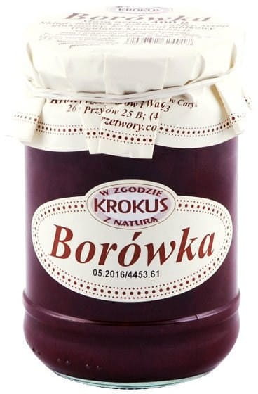 Frische Heidelbeeren in 310g Packung von KROKUS, saftig und dunkelblau, ideal für Desserts und Snacks, auf weißem Hintergrund.