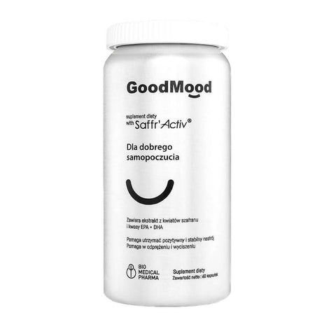 Goodmood enthält Safranblütenextrakt und EPA + DHA-Säure 60 Kapseln BIO MEDICAL PHARMA