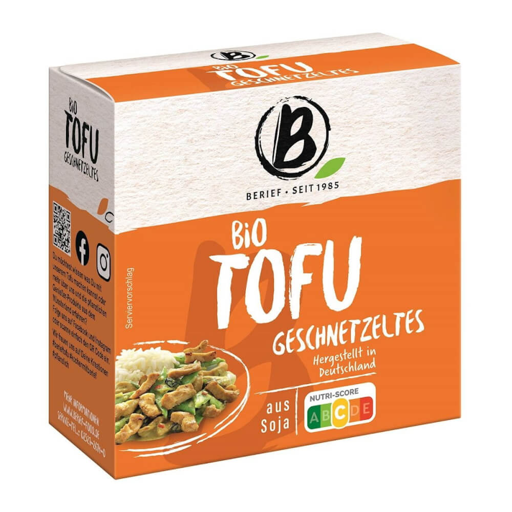 Geschnittener Tofu (Streifen) glutenfrei BIO 180 g - BERIEF