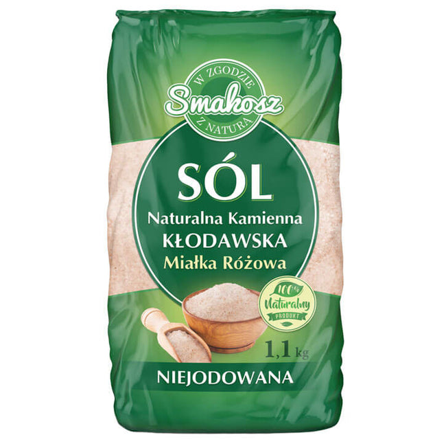 Salz aus Kłodawa, Naturstein, Holzscheit, fein, nicht jodiert 1 kg SMAKOSZ Hover Image