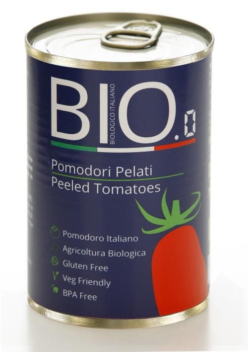 Dosen mit 400g Bio-Pelati-Tomaten ohne Gluten von GESTAL, italienische Bio-Tomaten in Tomatensauce, natürliche Lebensmittel