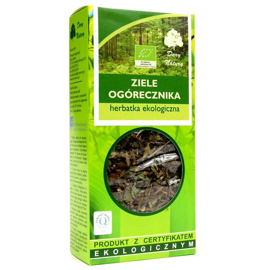Bio-Borretsch-Kräutertee von DARY NATURY in 50 g Packung, frische Kräuter mit natürlichem Borretsch-Aroma.