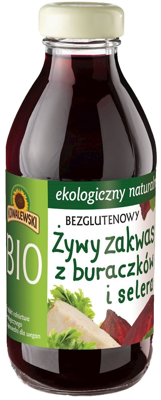 Glutenfreier Rübensauerteig und Sellerie BIO von biogo in 320 ml Flasche, naturbelassen und frisch.