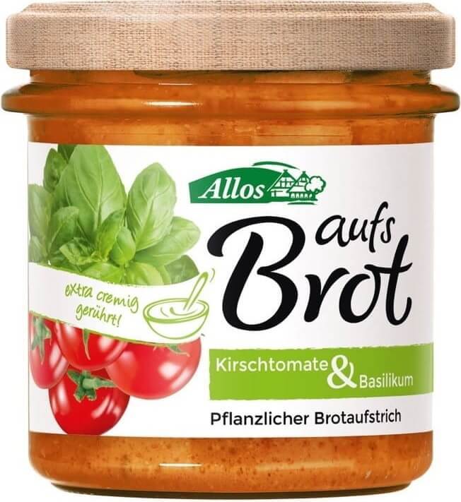 Cremepaste mit Kirschtomaten und Basilikum glutenfrei BIO 140 g - ALLOS Hauptbild
