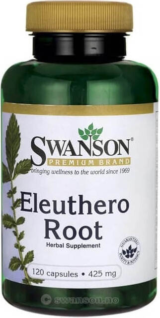 Stachelige Eleutherococcus-Wurzel in 120 Kapseln von SWANSON, Nahrungsergänzungsmittel für Energie und Vitalität.