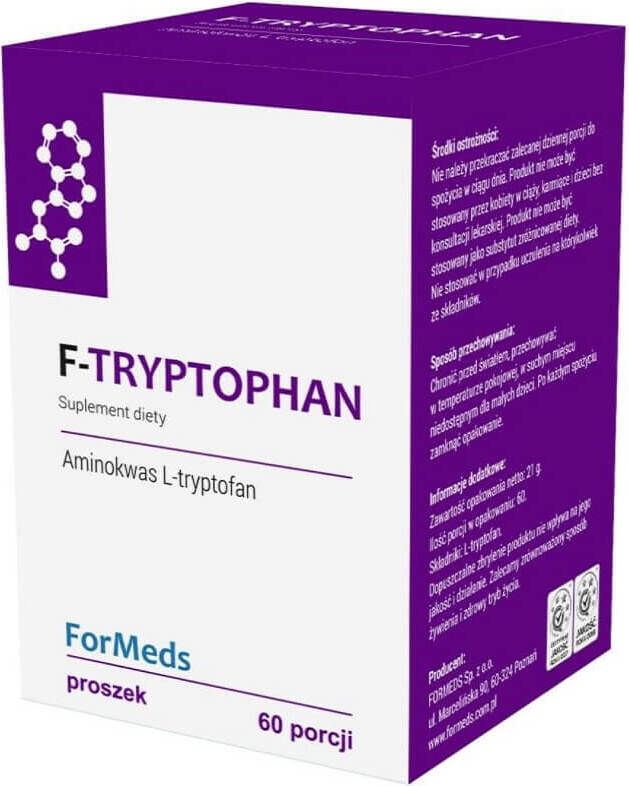 F - Tryptophan L - Tryptophan 350 mg 60 Portionen 21 g FORMEDS Hauptbild