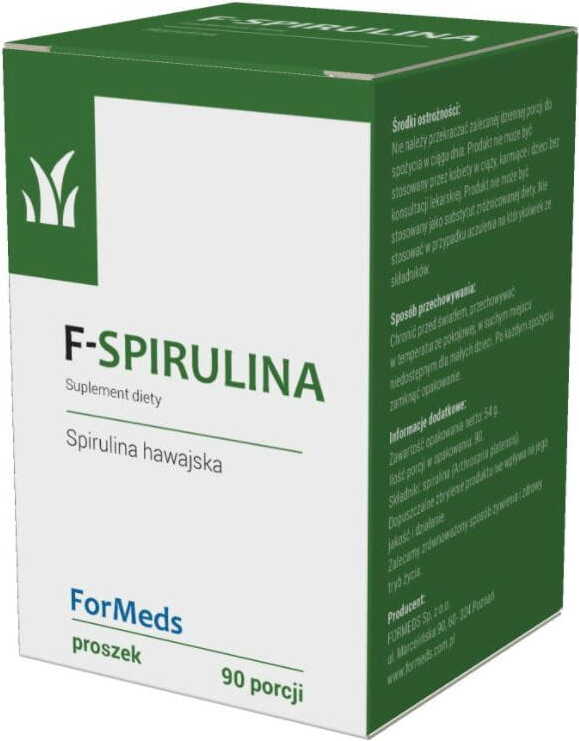 - Hawaiianische Spirulina Spirulina 600 mg 90 Portionen 54 g FORMEDS Image principale du produit