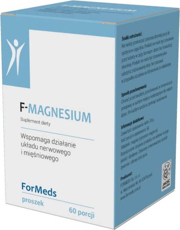 F - Magnesium Magnesium 135 mg 60 Portionen von 51 g FORMEDS Huvudsaklig produktbild
