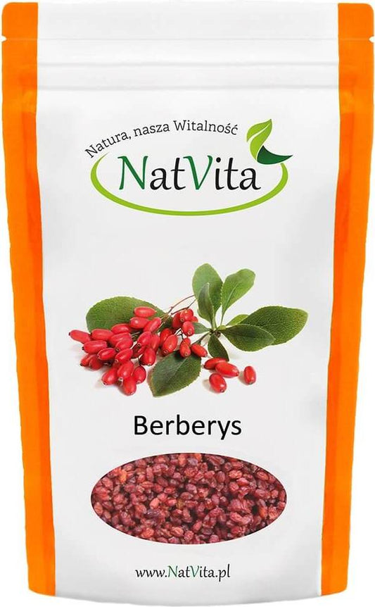 Getrocknete Berberitze, Trockenfrüchte vom NATVITA, 100g, mit leuchtend roten Beeren aus der Natur.