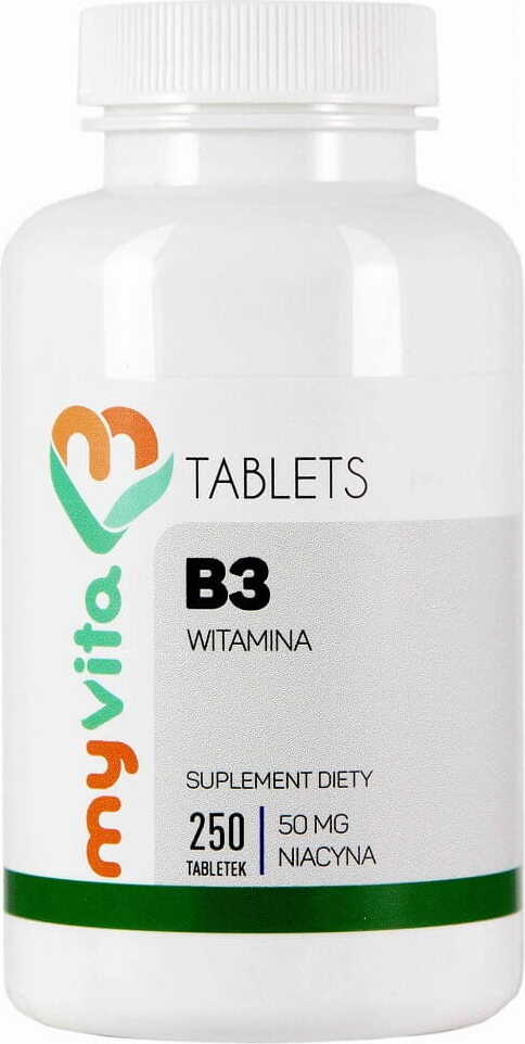 Vitamin B3 Niacin 50 mg MYVITA 250 Tabletten Hauptbild