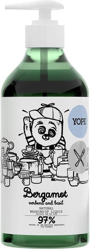 Biogo natürliches Geschirrspülmittel mit Bergamotte, Eisenkraut und Basilikum, 750ml Flasche, umweltfreundlich und ergiebig