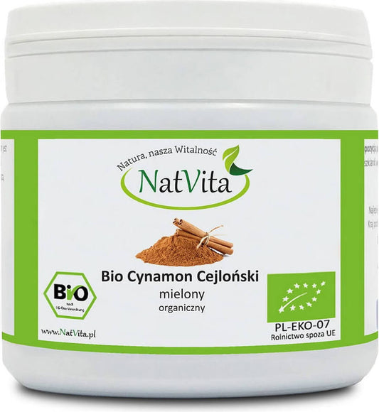 Gemahlener BIO Ceylon-Zimt von NATVITA in 50g Packung, fein gemahlen, ideal für Backen und Kochen