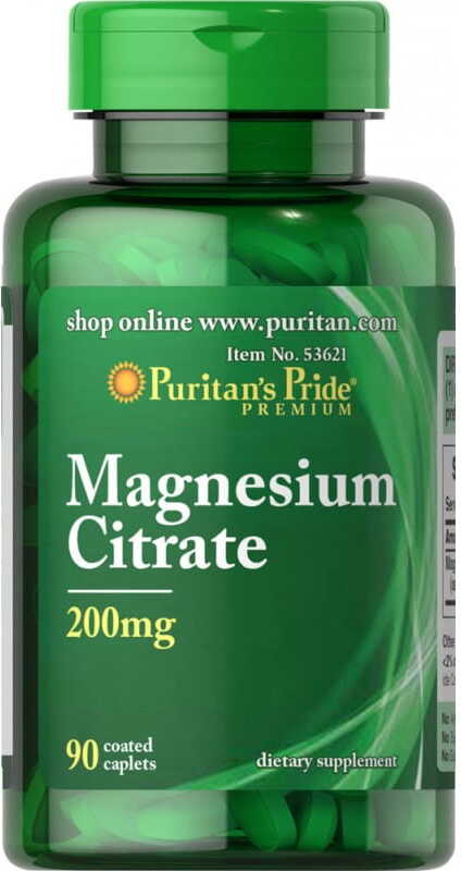 Magnesiumcitrat 200 MG Magnesiumcitrat 90 Tabletten PURITAN'S PRIDE