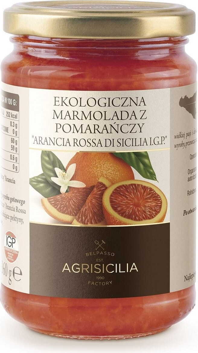 Rote Orangenmarmelade BIO 360 g - AGRISICILIA Hlavní obrázek produktu