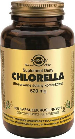 Chlorella gebrochene Zellwände 520 mg 100 Kapseln SOLGAR