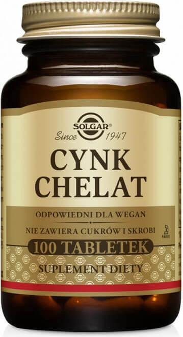 Zinkaminosäurechelat Zink 22mg 100 Tabletten SOLGAR