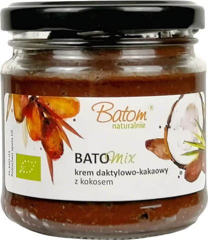 Dattel- und Kakaocreme mit Kokosöl BIO 200 g - BATOM